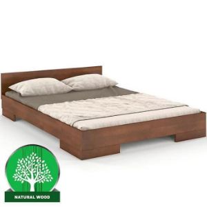 Łóżko drewniane bukowe Skandica Spectrum niskie 180x200 orzech