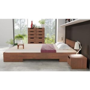 Obrazek Łóżko drewniane bukowe Skandica Spectrum niskie 120x200 orzech