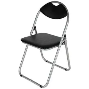 Krzesło składane Atom Silver czarny 