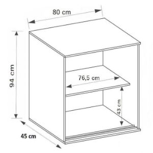 Obrazek Komoda Tablet T4 80 biały