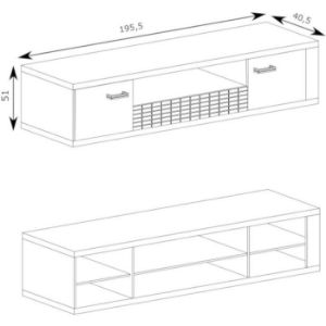 Obrazek Szafka RTV Natural N-13 195 kratka Ribbeck