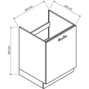Obrazek Szafka Kuchenna Irma D60zl S/1 Zielony Mat