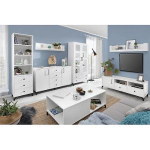 Obrazek  Komoda Bergen Be7 Biały Lux/Biały Połysk 