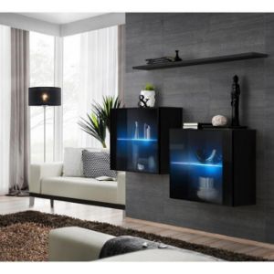 Komoda+Półka Switch Sb III Led Czarny