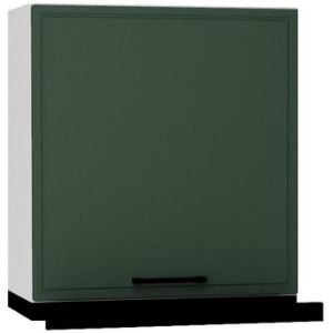 Szafka kuchenna Emily W60/68 Slim Pl z czarnym okapem zielony mat