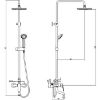 Obrazek Xena system natryskowo-wannowy z deszczownicą z baterią mechaniczną