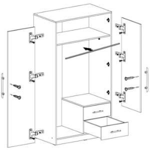 Obrazek Szafa Smart SRl3 100 cm dąb sonoma/biały