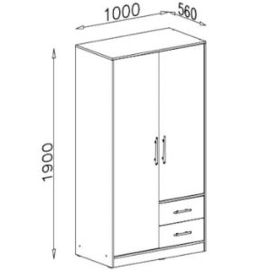 Obrazek Szafa Smart SRl3 100 cm dąb sonoma/biały
