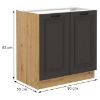 Obrazek Szafka kuchenna STILO grafit mat/artisan 80zl 2f bb