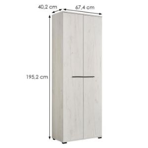 Obrazek Szafa Lorca 2K biały dąb 11008355