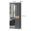 Obrazek Szafa 2d Onyx Lustro V2 Pacific Walnut/Anthracite