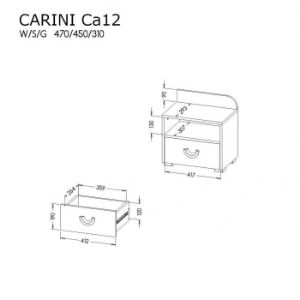 Obrazek Stolik nocny Carini CA12