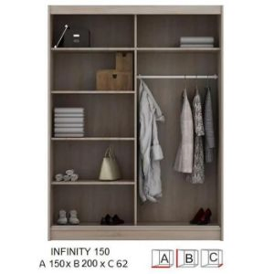 Obrazek Szafa Infiniti 150 cm dąb sonoma