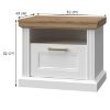Obrazek Szafka nocna Tara ns1/ta white/pacific walnut