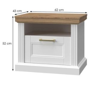 Obrazek Szafka nocna Tara ns1/ta white/pacific walnut