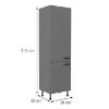 Obrazek Szafka kuchenna NESSA antracyt 60lo-215 2f