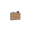 Obrazek Komoda Umo P8 140 antracyt/dąb artisan