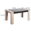 Obrazek Stół Toledo TS 155x90 szary dąb/czarny 11008829