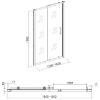 Obrazek Drzwi prysznicowe Patio 160X195 czarny profil