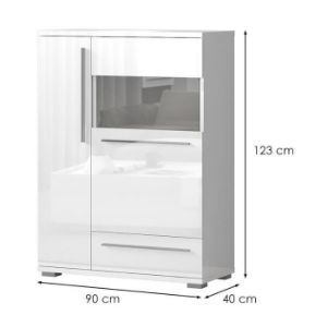 Obrazek Witryna Piano V90-2KS1F/PN-70/KA/70 crystal white