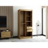 Obrazek Szafa Lamelo 2 100 Dąb Artisan/Czarny/Lustro