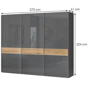 Obrazek Szafa 3d Onyx pk281/on pacific walnut/anthracit