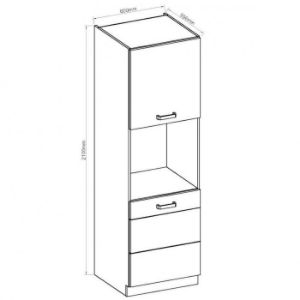 Obrazek Szafka kuchenna ARTISAN biały połysk 60DP-210 2F