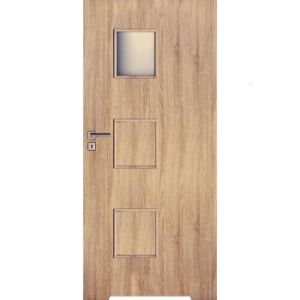Drzwi wewnętrzne z zamkiem WC Trio 1*3 70P Dąb Sonoma L2