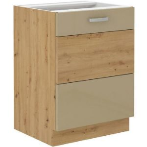 Szafka kuchenna Artisan cappuccino połysk 60D 1F BB