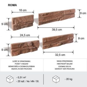 Obrazek Kamień Betonowy Roma Brązowy
