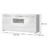 Obrazek Komoda Piano K180-3KS/PN-70/KA/70 crystal white