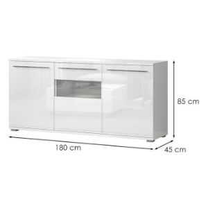 Obrazek Komoda Piano K180-3KS/PN-70/KA/70 crystal white