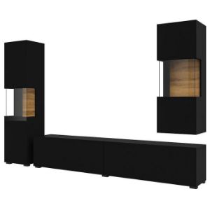 Meblościanka duża Ava 10 czarny onyx/wotan 
