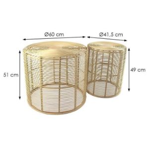 Obrazek  Stolik kawowy BULAN RATTAN 60 