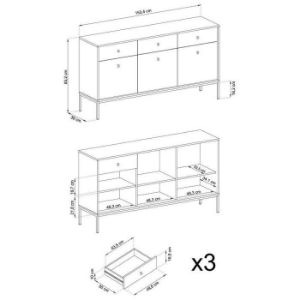 Obrazek Komoda Mono Mksz154 Beżowy