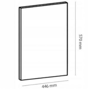 Obrazek Front do zmywarki Gardena D45FZN 570 x 446 white