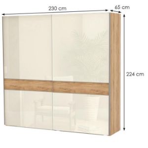 Obrazek Szafa 2d Gala pk231/gl pacific walnut/beige