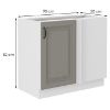 Obrazek Szafka kuchenna Stilo claygrey/biały 105 nd 1f bb