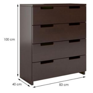 Obrazek  Komoda Drewniana Bukowa 4s Skandica Spectrum Palisander 