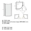 Obrazek Kabina prysznicowa KP1DJa/TX5 90 W0 SB glass protect