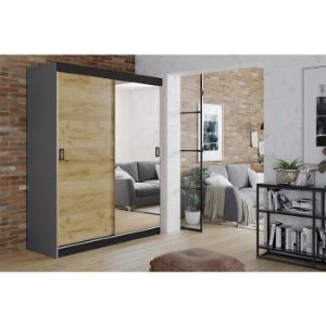 Obrazek Szafa Retro 138 1L grafit / front craft