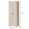 Obrazek Szafa 2D Kiki G2P-BK/KI-01 beech/sand