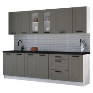 Obrazek Kuchnia Luna claygrey/biały 260 bez blatu