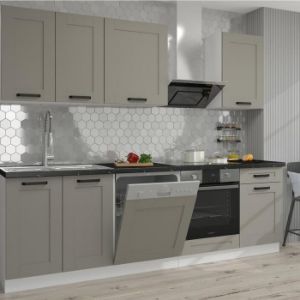 Obrazek Kuchnia Luna claygrey/biały 260 bez blatu