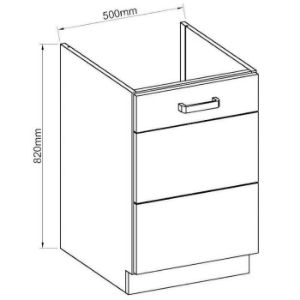 Obrazek Szafka kuchenna ARTISAN biały połysk 50ZL 1F BB