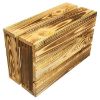 Obrazek Skrzynka drewniana opalana "S" 32x20x14 cm