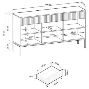 Obrazek Komoda Nowa Ksz154 Czarny