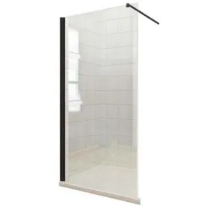 Ścianka WALK-IN Fiord 120x195 czarny profil
