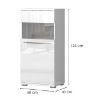 Obrazek Witryna Piano V60-1KSV/PN-70/KA/70 crystal white