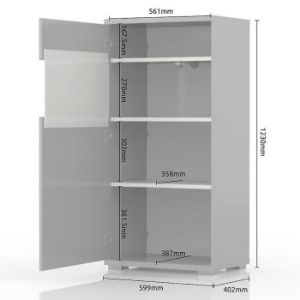 Obrazek Witryna Piano V60-1KSV/PN-70/KA/70 crystal white